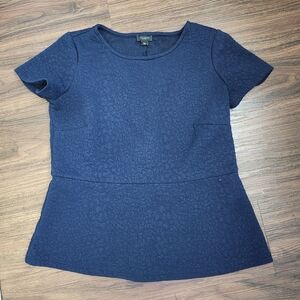 Navy Peplum top